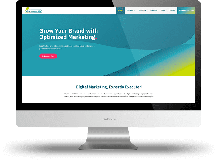 SinuateMedia-mockup Arista Development Web Design