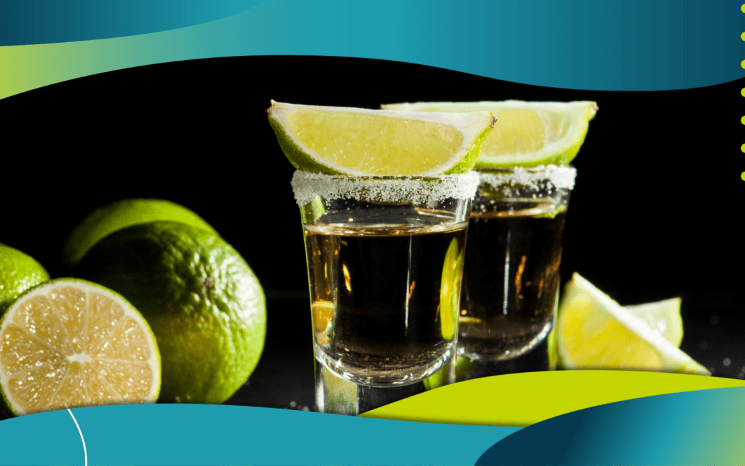 Distilling Success and Distribution Strategy: This image features classes of tequila and limes